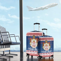 Serbia Christmas Luggage Cover Coat Of Arms Srecan Bozic - Wonder Print Shop
