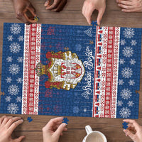 Serbia Christmas Puzzle Coat Of Arms Srecan Bozic - Wonder Print Shop