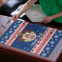 Serbia Christmas Puzzle Coat Of Arms Srecan Bozic - Wonder Print Shop
