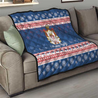 Serbia Christmas Quilt Coat Of Arms Srecan Bozic - Wonder Print Shop