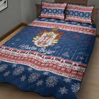 Serbia Christmas Quilt Bed Set Coat Of Arms Srecan Bozic - Wonder Print Shop