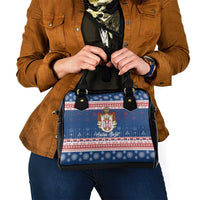 Serbia Christmas Shoulder Handbag Coat Of Arms Srecan Bozic - Wonder Print Shop