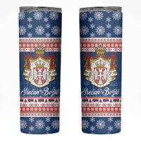 Serbia Christmas Skinny Tumbler Coat Of Arms Srecan Bozic - Wonder Print Shop