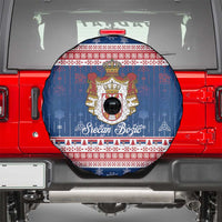 Serbia Christmas Spare Tire Cover Coat Of Arms Srecan Bozic - Wonder Print Shop