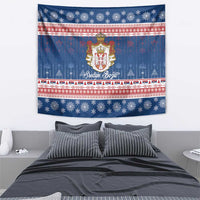 Serbia Christmas Tapestry Coat Of Arms Srecan Bozic - Wonder Print Shop