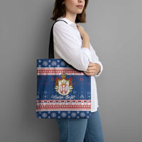 Serbia Christmas Tote Bag Coat Of Arms Srecan Bozic - Wonder Print Shop