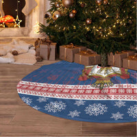 Serbia Christmas Tree Skirt Coat Of Arms Srecan Bozic - Wonder Print Shop