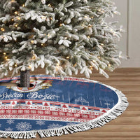 Serbia Christmas Tree Skirt Coat Of Arms Srecan Bozic - Wonder Print Shop