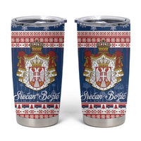 Serbia Christmas Tumbler Cup Coat Of Arms Srecan Bozic - Wonder Print Shop