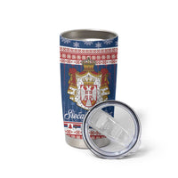 Serbia Christmas Tumbler Cup Coat Of Arms Srecan Bozic - Wonder Print Shop