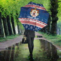 Serbia Christmas Umbrella Coat Of Arms Srecan Bozic - Wonder Print Shop