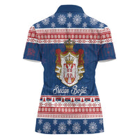 Serbia Christmas Women Polo Shirt Coat Of Arms Srecan Bozic - Wonder Print Shop