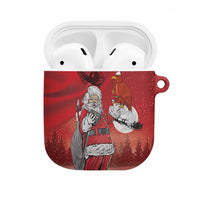 Albania Santa Christmas AirPods Case Christmas Albanian Eagle Flag Style - Wonder Print Shop