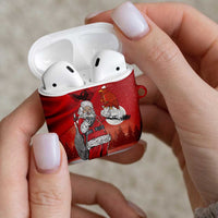 Albania Santa Christmas AirPods Case Christmas Albanian Eagle Flag Style - Wonder Print Shop