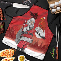 Albania Santa Christmas Apron Christmas Albanian Eagle Flag Style - Wonder Print Shop