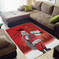 Albania Santa Christmas Area Rug Christmas Albanian Eagle Flag Style - Wonder Print Shop