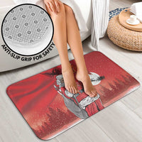 Albania Santa Christmas Bathroom Set Christmas Albanian Eagle Flag Style - Wonder Print Shop