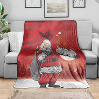 Albania Santa Christmas Blanket Christmas Albanian Eagle Flag Style - Wonder Print Shop