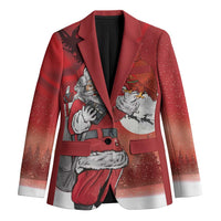 Albania Santa Christmas Blazer Christmas Albanian Eagle Flag Style - Wonder Print Shop