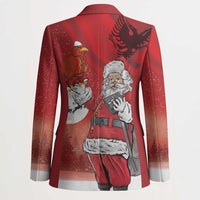 Albania Santa Christmas Blazer Christmas Albanian Eagle Flag Style - Wonder Print Shop