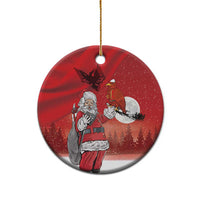 Albania Santa Christmas Ceramic Ornament Christmas Albanian Eagle Flag Style - Wonder Print Shop