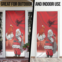 Albania Santa Christmas Door Cover Christmas Albanian Eagle Flag Style - Wonder Print Shop
