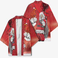 Albania Santa Christmas Kimono Christmas Albanian Eagle Flag Style - Wonder Print Shop