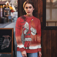 Albania Santa Christmas Ugly Christmas Sweater Christmas Albanian Eagle Flag Style - Wonder Print Shop