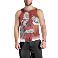 Albania Santa Christmas Men Tank Top Christmas Albanian Eagle Flag Style - Wonder Print Shop