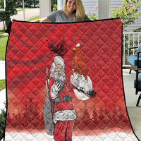 Albania Santa Christmas Quilt Christmas Albanian Eagle Flag Style - Wonder Print Shop