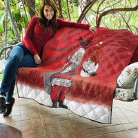 Albania Santa Christmas Quilt Christmas Albanian Eagle Flag Style - Wonder Print Shop