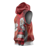 Albania Santa Christmas Sleeveless Hoodie Christmas Albanian Eagle Flag Style - Wonder Print Shop