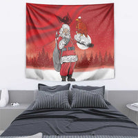 Albania Santa Christmas Tapestry Christmas Albanian Eagle Flag Style - Wonder Print Shop