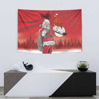 Albania Santa Christmas Tapestry Christmas Albanian Eagle Flag Style - Wonder Print Shop