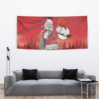 Albania Santa Christmas Tapestry Christmas Albanian Eagle Flag Style - Wonder Print Shop