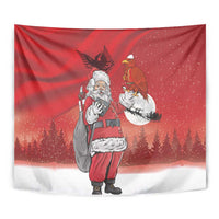 Albania Santa Christmas Tapestry Christmas Albanian Eagle Flag Style - Wonder Print Shop