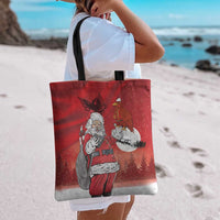 Albania Santa Christmas Tote Bag Christmas Albanian Eagle Flag Style - Wonder Print Shop