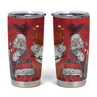 Albania Santa Christmas Tumbler Cup Christmas Albanian Eagle Flag Style - Wonder Print Shop
