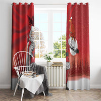 Albania Santa Christmas Window Curtain Christmas Albanian Eagle Flag Style - Wonder Print Shop