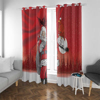 Albania Santa Christmas Window Curtain Christmas Albanian Eagle Flag Style - Wonder Print Shop