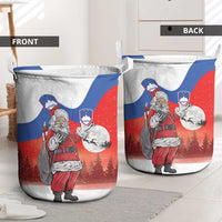 Slovenia Santa Christmas Laundry Basket Slovenija Vesel Bozic Flag Style - Wonder Print Shop
