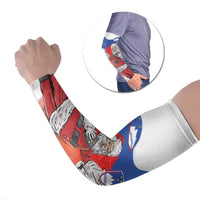Slovenia Santa Christmas Arm Sleeves Slovenija Vesel Bozic Flag Style - Wonder Print Shop