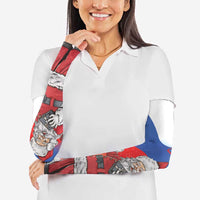 Slovenia Santa Christmas Arm Sleeves Slovenija Vesel Bozic Flag Style - Wonder Print Shop
