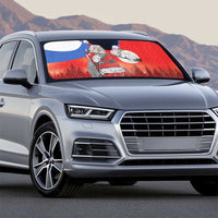 Slovenia Santa Christmas Auto Sun Shade Slovenija Vesel Bozic Flag Style - Wonder Print Shop