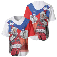 Slovenia Santa Christmas Baseball Jersey Slovenija Vesel Bozic Flag Style - Wonder Print Shop