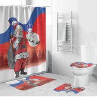 Slovenia Santa Christmas Bathroom Set Slovenija Vesel Bozic Flag Style - Wonder Print Shop
