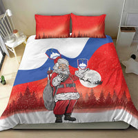 Slovenia Santa Christmas Bedding Set Slovenija Vesel Bozic Flag Style - Wonder Print Shop