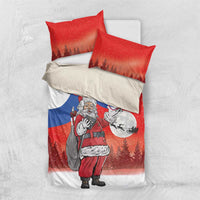 Slovenia Santa Christmas Bedding Set Slovenija Vesel Bozic Flag Style - Wonder Print Shop