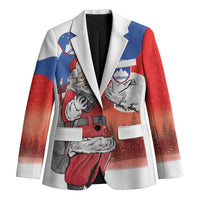 Slovenia Santa Christmas Blazer Slovenija Vesel Bozic Flag Style - Wonder Print Shop