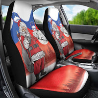 Slovenia Santa Christmas Car Seat Cover Slovenija Vesel Bozic Flag Style - Wonder Print Shop